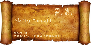 Pály Marcell névjegykártya